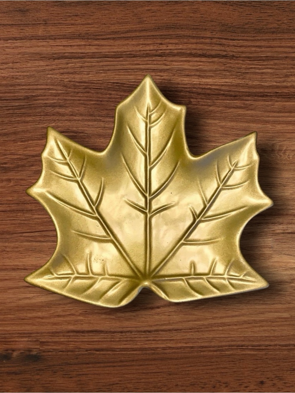 Gold Leaf Ceramic Trinket